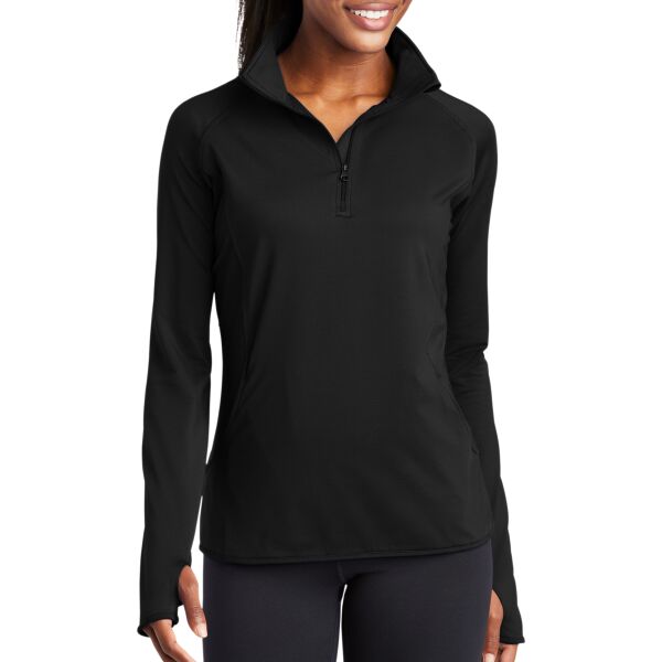 Ladies Sport Wick ® Stretch 1/2 Zip Pullover Thumbnail