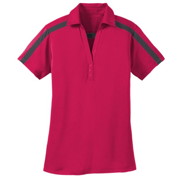 Ladies Silk Touch™ Performance Colorblock Stripe Polo Thumbnail